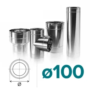 Категорія Димоходи Ø100/160 мм нерж/нерж