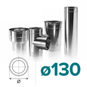 Категорія Димоходи Ø130/200 мм нерж/нерж