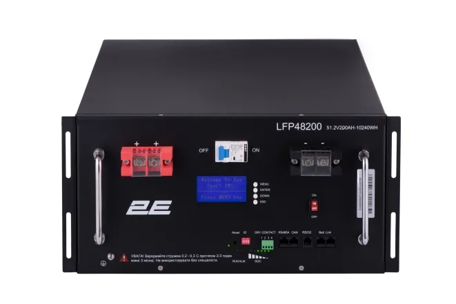 Аккумуляторная батарея 2E LFP48, 48В, 200А-ч, 19" LCD 16S
