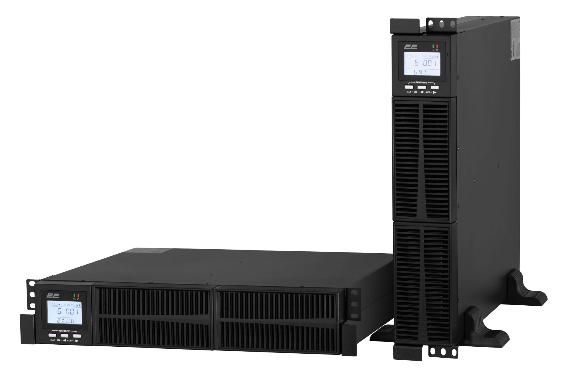 Джерело безперебійного живлення 2E OD2000RT, 2000VA/1800W, RT2U, LCD, USB, 3xSchuko