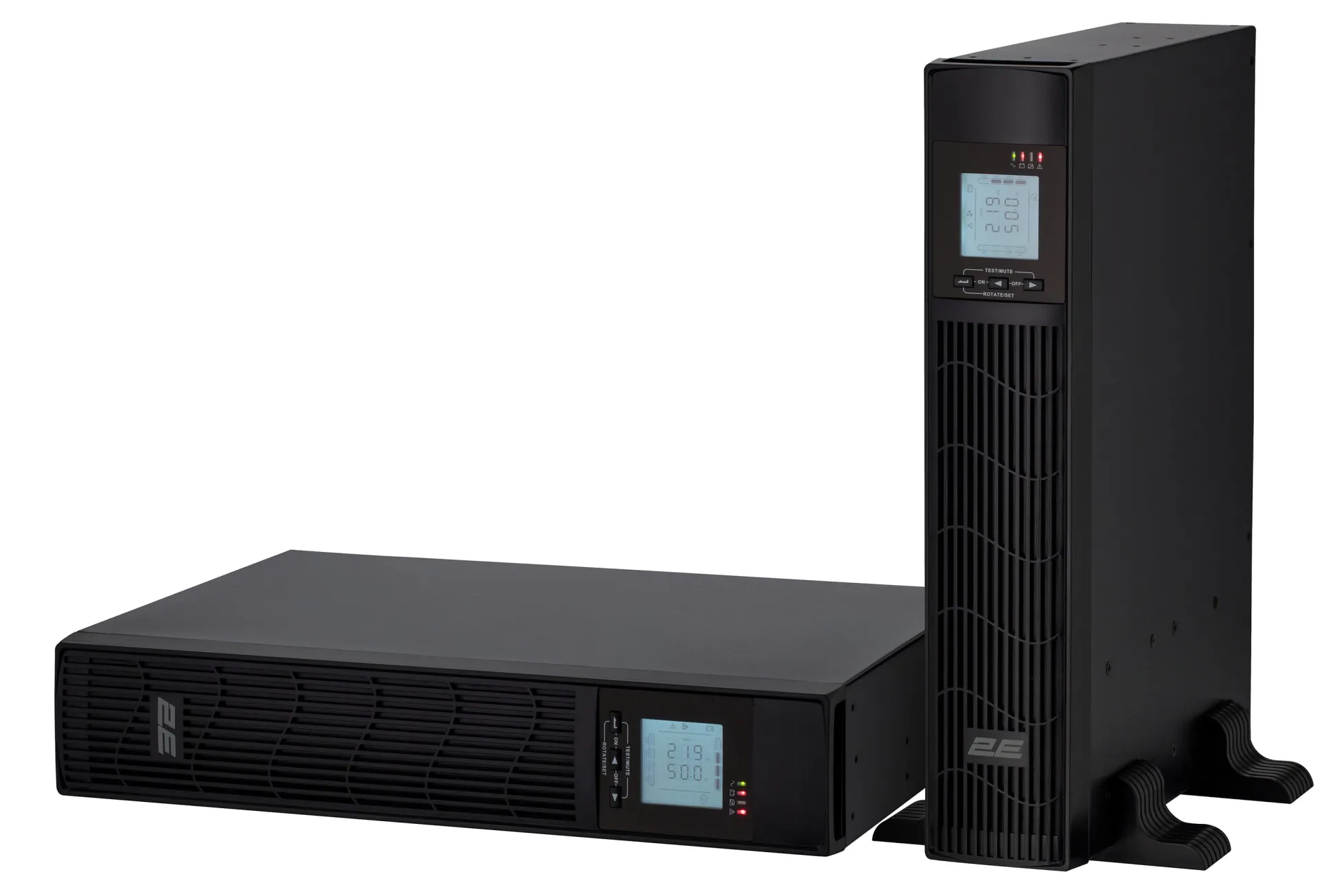 Источник бесперебойного питания 2E PS1000RT, 1000VA/800W, RT2U, LCD, USB, 2xSchuko+1xC13