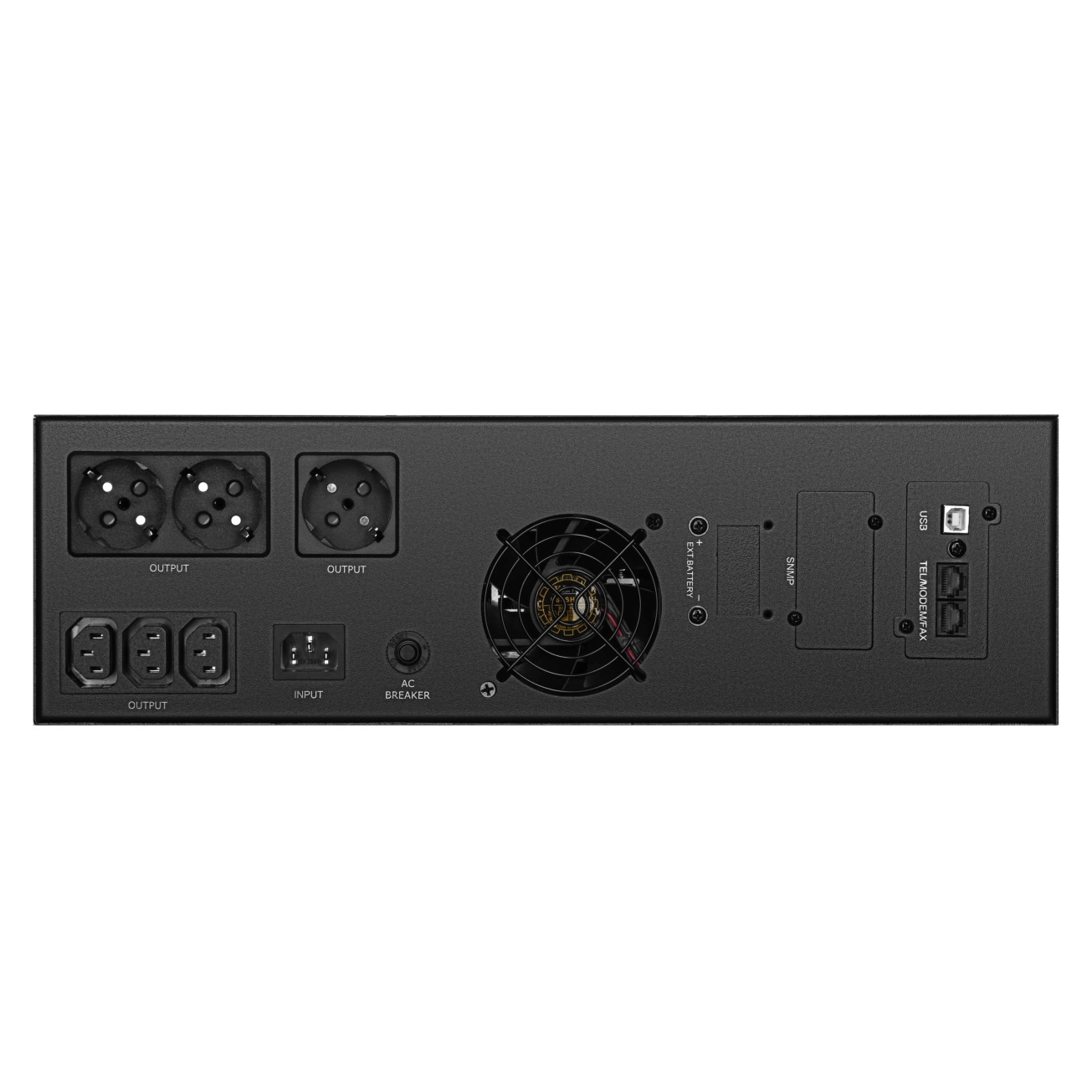 Источник бесперебойного питания 2E PS3000RT, 3000VA/2400W, RT3U, LCD, USB, 3xC13, 3xSchuko Фото - 3