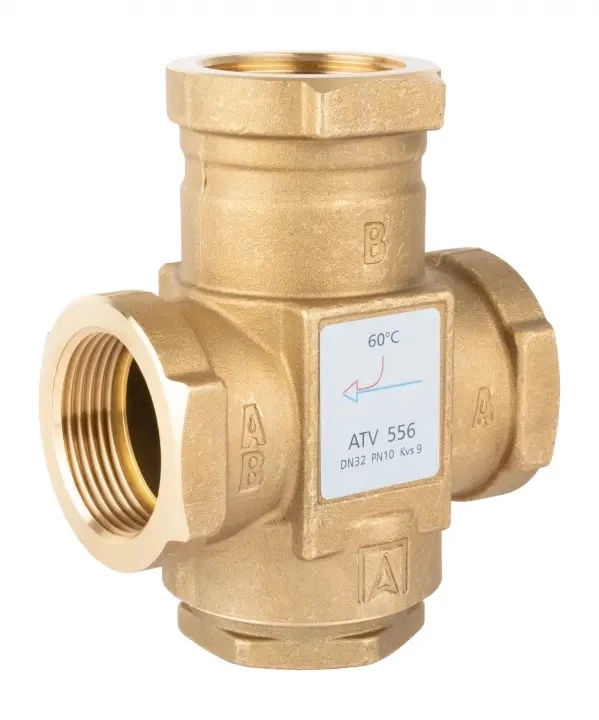 Термічний клапан AFRISO ATV 556, DN32, Rp 1¼" Kvs 9, 60 °C (1655610)