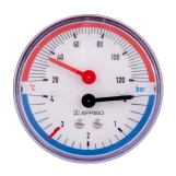 Термоманометр AFRISO ТМ80 0-10 бар, 20-120 С акс.(63343)
