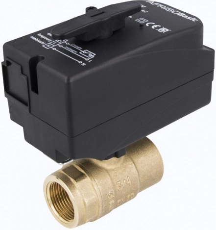 Двухходовой шаровой клапан н/з, AFRISO DN20, Rp3/4", kvs45 с приводом BEV 230 B (9021200)