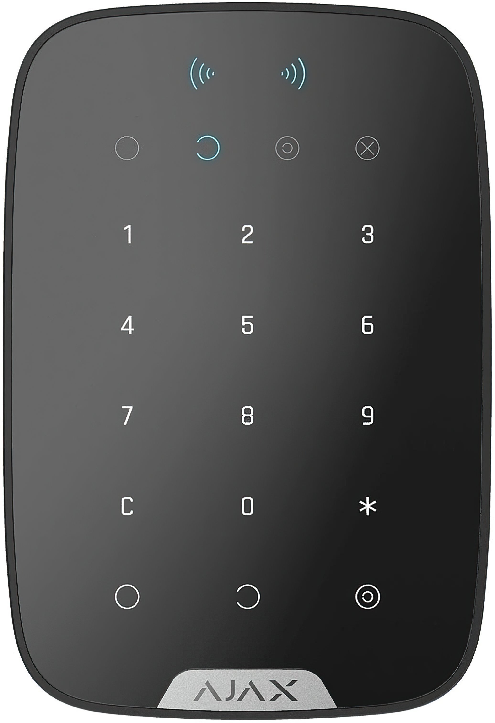 Бездротова сенсорна клавіатура Ajax KeyPad Plus чорна (000023069)