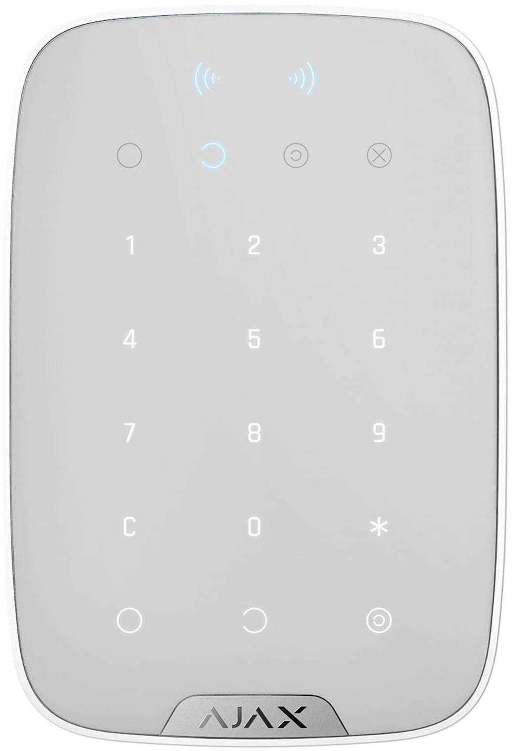 Бездротова сенсорна клавіатура Ajax KeyPad Plus біла (000023070)