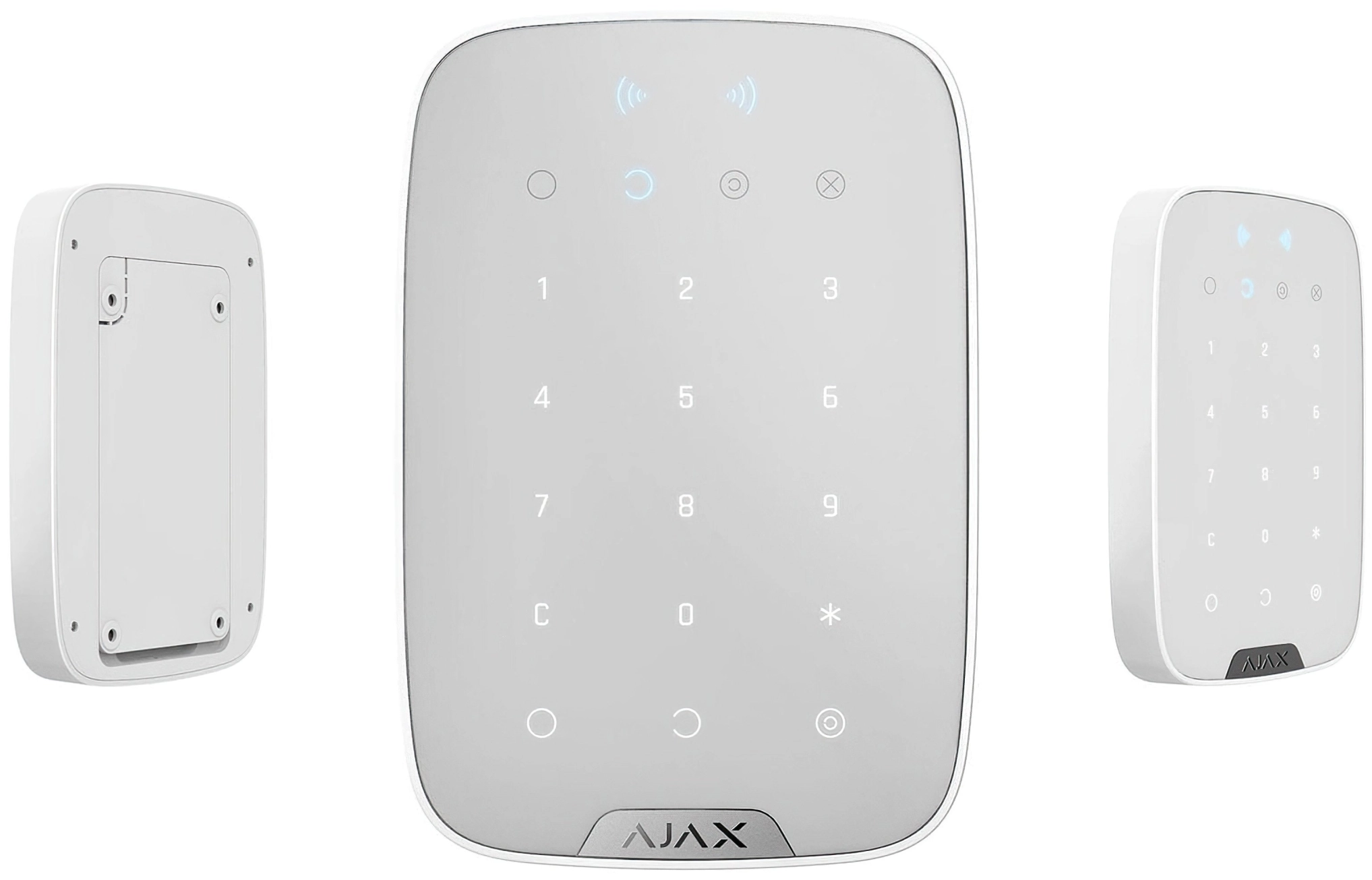 Бездротова сенсорна клавіатура Ajax KeyPad Plus біла (000023070) Фото - 2