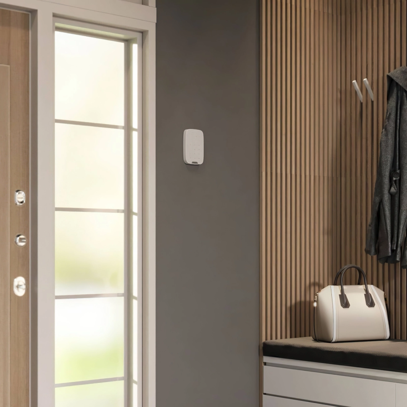 Бездротова сенсорна клавіатура Ajax KeyPad Plus біла (000023070) Фото - 5