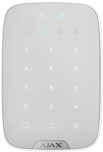 Беспроводная сенсорная клавиатура Ajax KeyPad Plus белая (000023070)