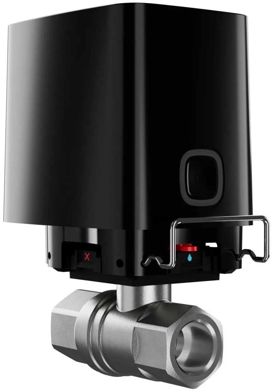 Розумний кульовий кран Ajax WaterStop 1/2" Jeweler, бездротовий, чорний (000029711) Фото - 2