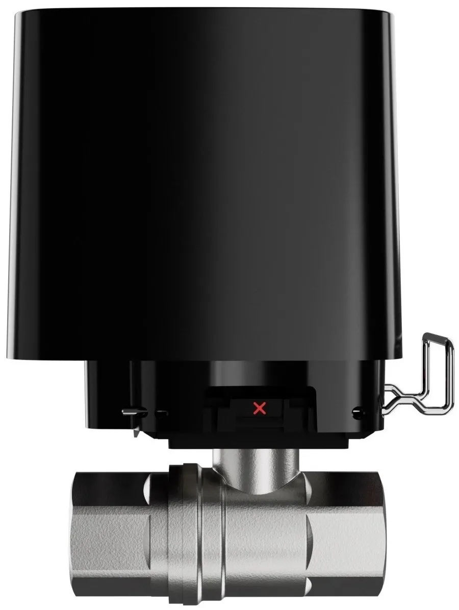 Розумний кульовий кран Ajax WaterStop 1/2" Jeweler, бездротовий, чорний (000029711) Фото - 5