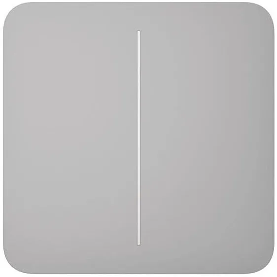 Кнопка для двухклавишного выключателя Ajax SoloButton 2-gang for LightSwitch, Jeweler, fog (000029814)