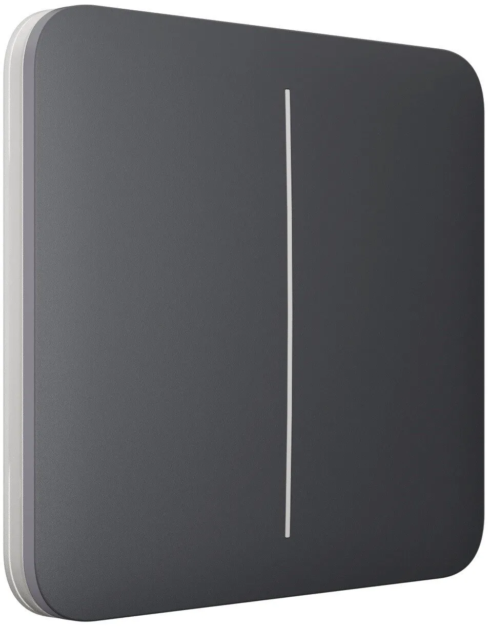 Кнопка для двухклавишного выключателя Ajax SoloButton 2-gang for LightSwitch, Jeweler, graphite (000029820) Фото - 1