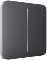 Кнопка для двухклавишного выключателя Ajax SoloButton 2-gang for LightSwitch, Jeweler, graphite (000029820) Фото - 1