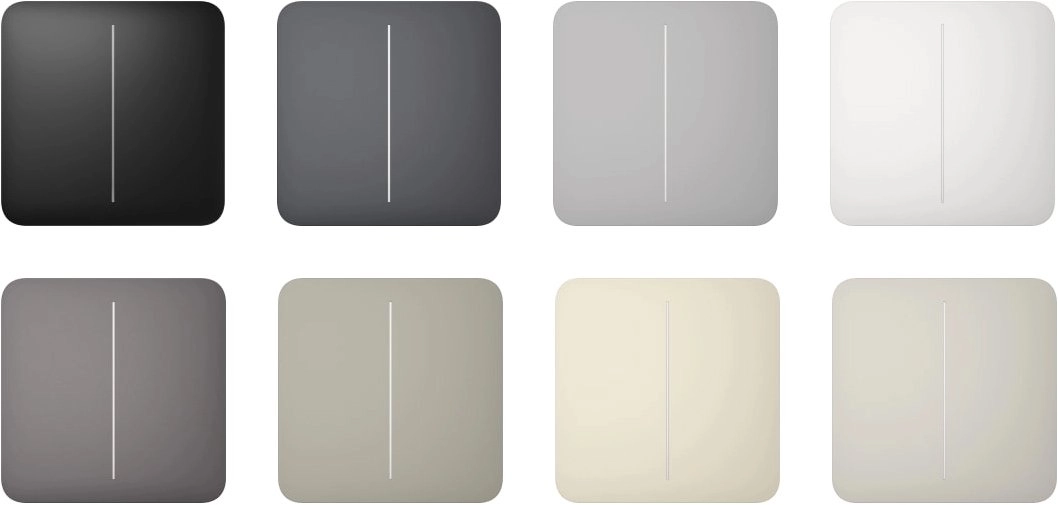 Кнопка для двухклавишного выключателя Ajax SoloButton 2-gang for LightSwitch, Jeweler, grey (000029826) Фото - 2