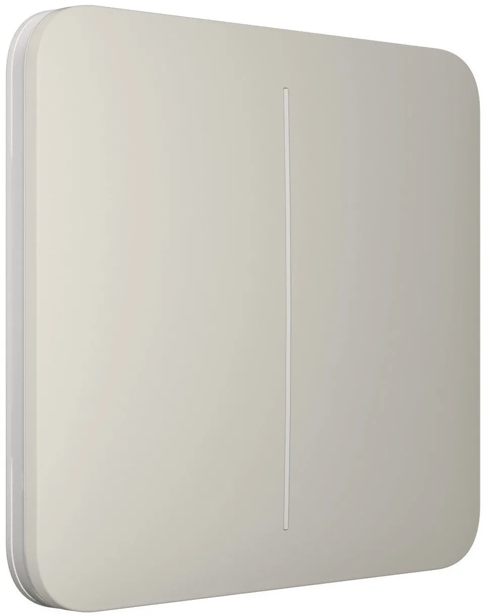Кнопка для двухклавишного выключателя Ajax SoloButton 2-gang for LightSwitch, Jeweler, oyster (000029844) Фото - 1
