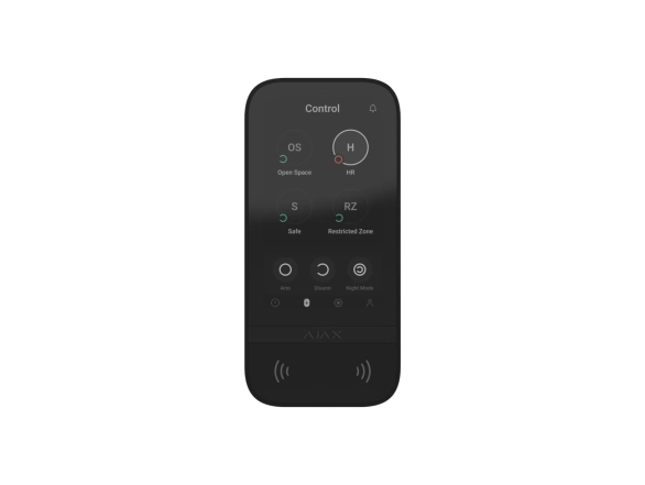 Клавиатура с сенсорным дисплеем Ajax KeyPad TouchScreen, jeweller, беспроводной, черный (000034513)