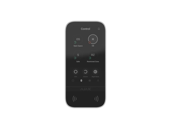 Клавиатура с сенсорным дисплеем Ajax KeyPad TouchScreen, jeweller, беспроводной, белый (000034514)