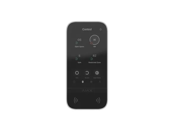 Клавіатура з сенсорним дисплеєм Ajax KeyPad TouchScreen, jeweller, бездротовий, білий (000034514)
