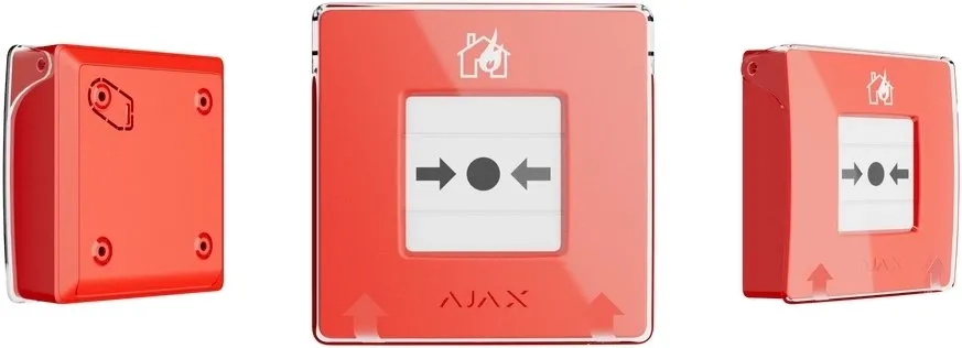 Бездротова настінна кнопка для активації пожежної тривоги Ajax Manual Call Point jeweller Червона (000037734) Фото - 2