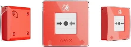 Бездротова настінна кнопка для активації пожежної тривоги Ajax Manual Call Point jeweller Червона (000037734) Фото - 2