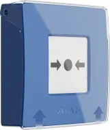 Бездротова настінна кнопка для активації пожежної тривоги Ajax Manual Call Point jewelle Синя (000044793) Фото - 1