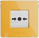 Беспроводная настенная кнопка для активации пожарной тревоги Ajax Manual Call Point jewelle Желтая (000044795)