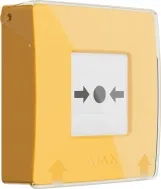 Беспроводная настенная кнопка для активации пожарной тревоги Ajax Manual Call Point jewelle Желтая (000044795) Фото - 1