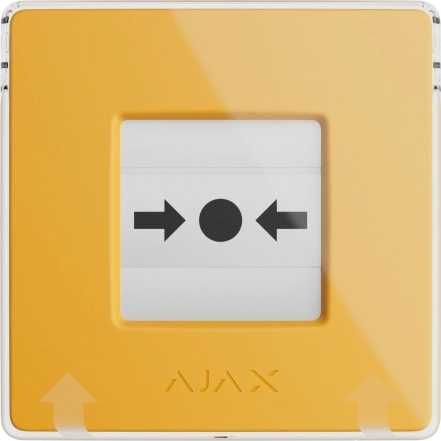 Бездротова настінна кнопка для активації пожежної тривоги Ajax Manual Call Point jewelle Жовта (000044795)