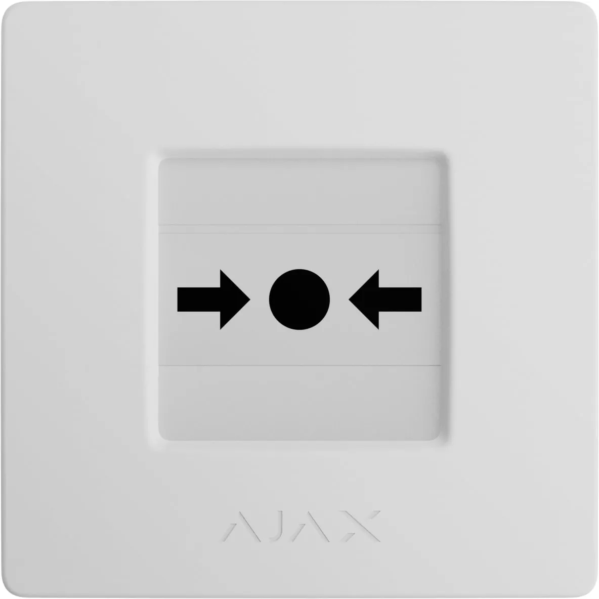 Бездротова настінна кнопка для активації пожежної тривоги Ajax Manual Call Point jewelle Біла (000044796) Фото - 1