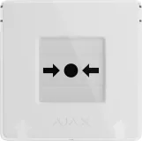 Бездротова настінна кнопка для активації пожежної тривоги Ajax Manual Call Point jewelle Біла (000044796)