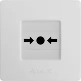 Бездротова настінна кнопка для активації пожежної тривоги Ajax Manual Call Point jewelle Біла (000044796) Фото - 1