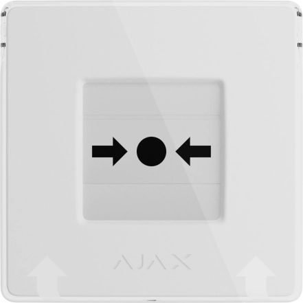 Бездротова настінна кнопка для активації пожежної тривоги Ajax Manual Call Point jewelle Біла (000044796)