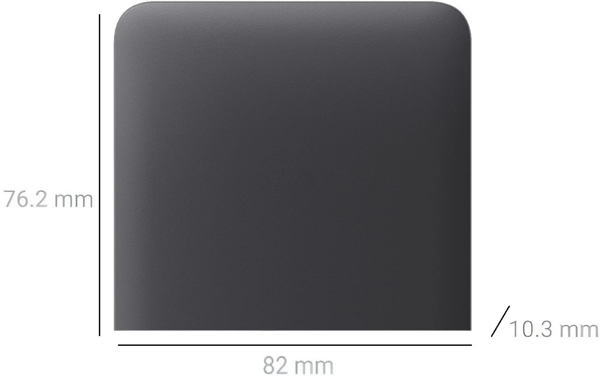 Кнопка бокова для одноклавішного вертикального вимикача Ajax SideButton for LightSwitch, Graphite (000046459) Фото - 1
