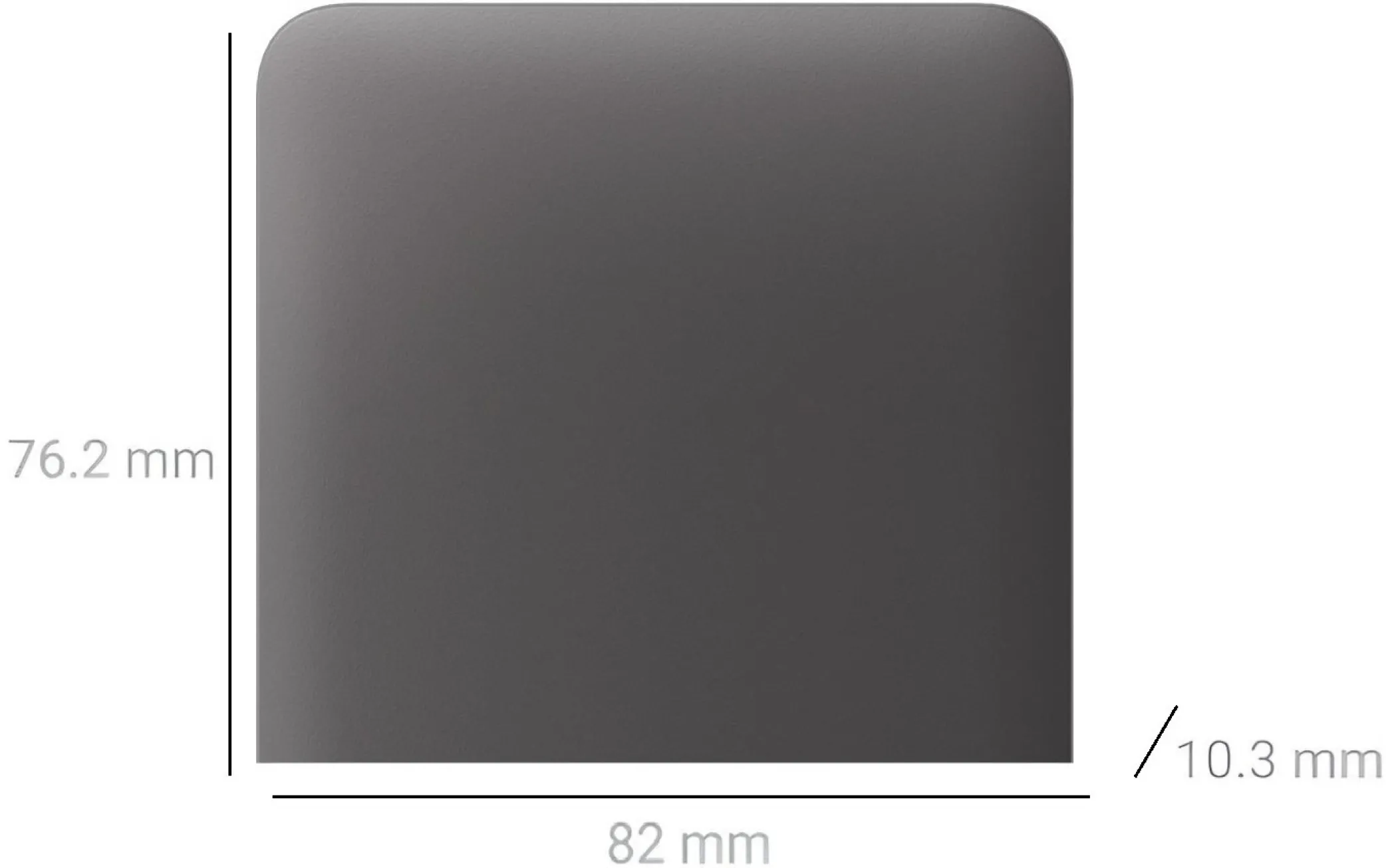 Кнопка бокова для одноклавішного вертикального вимикача Ajax SideButton for LightSwitch, Jeweler, Grey (000046460) Фото - 1