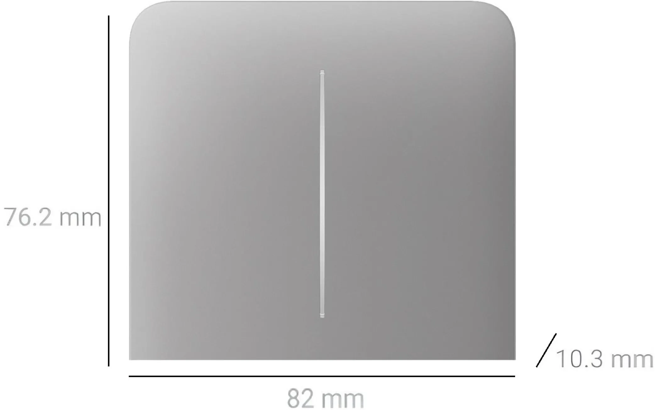 Кнопка бічна для двоклавішного вертикального вимикача Ajax SideButton for LightSwitch, Jeweler, Fog (000046485) Фото - 1