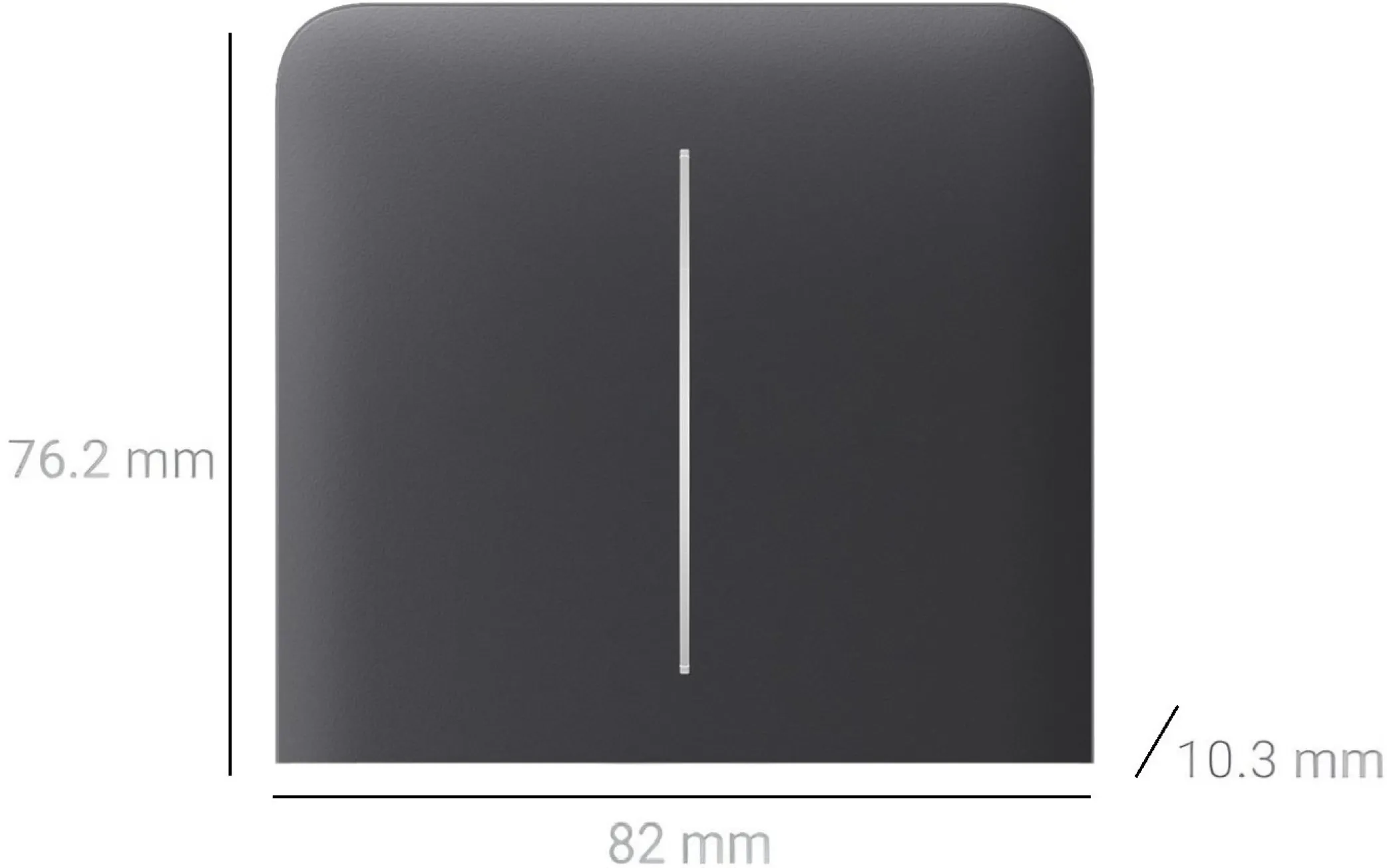 Кнопка боковая для двухклавишного вертикального выключателя Ajax LightSwitch, беспроводная, графит (000046486) Фото - 1