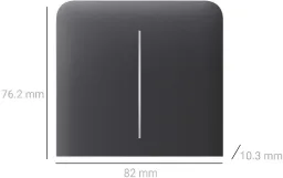 Кнопка боковая для двухклавишного вертикального выключателя Ajax LightSwitch, беспроводная, графит (000046486) Фото - 1