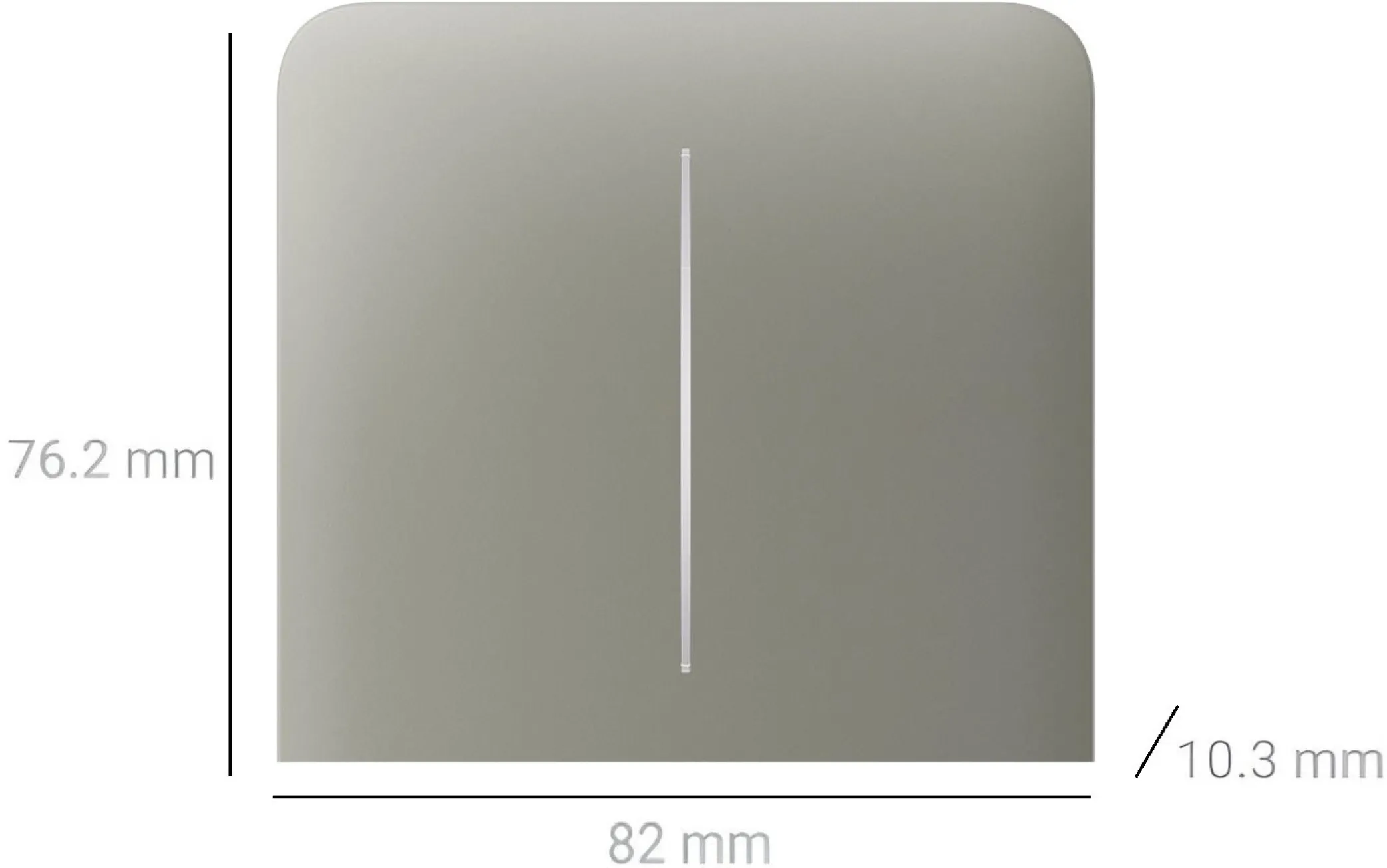 Кнопка боковая для двухклавишного вертикального выключателя Ajax LightSwitch, беспроводная, оливковый (000046490) Фото - 1
