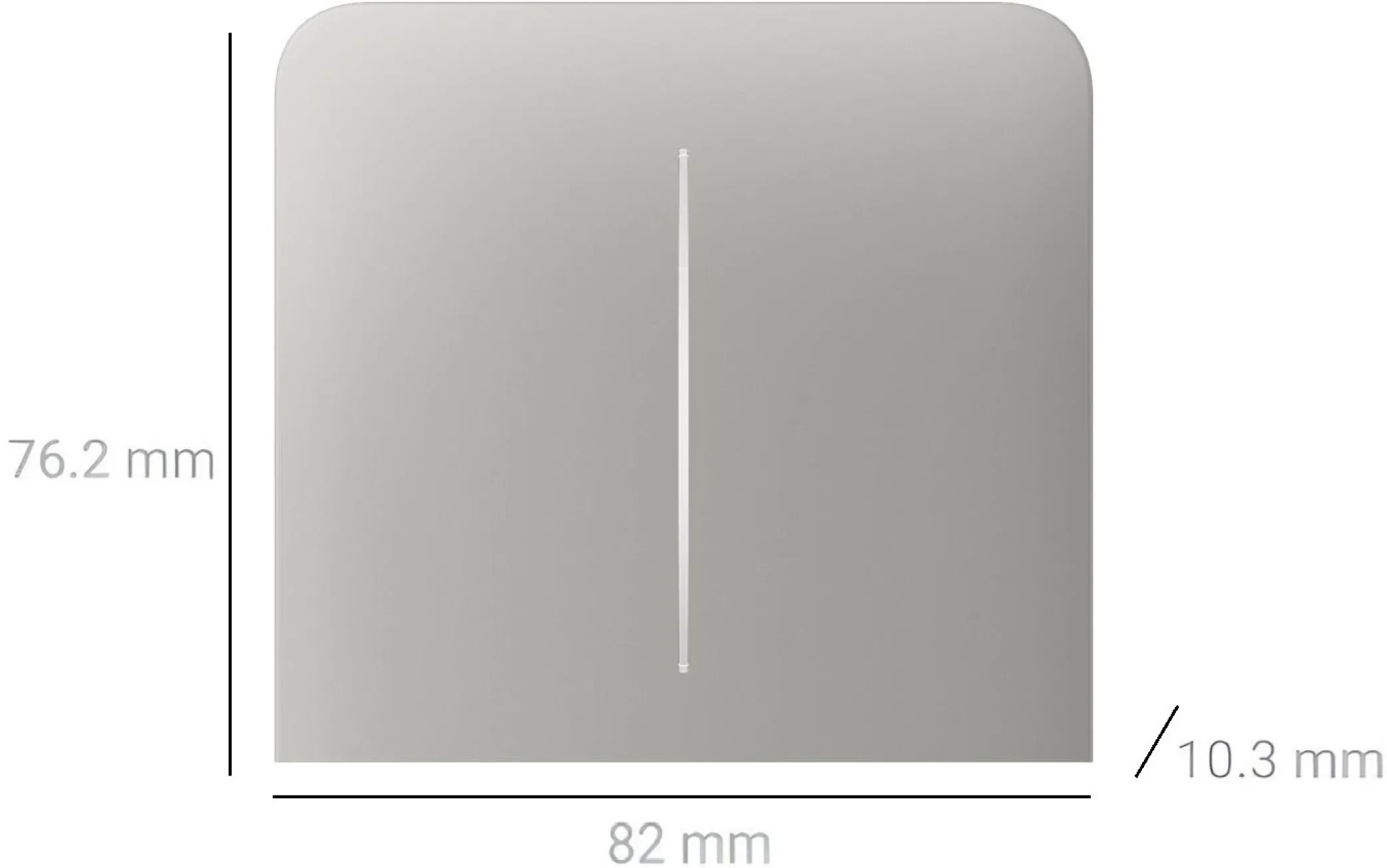 Кнопка боковая для двухклавишного вертикального выключателя Ajax SideButton for LightSwitch, Jeweler, Oyster (000046492) Фото - 1