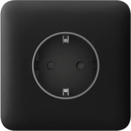Передня панель для вбудованої розетки Ajax SoloCover for Outlet Basic, чорний (000046672)