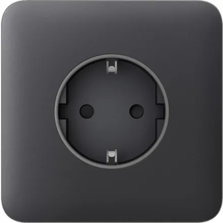 Передня панель для вбудованої розетки Ajax SoloCover for Outlet Basic, graphite (000046675)
