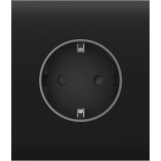 Центральна панель для вбудованої розетки Ajax CenterCover for Outlet Basic, чорний (000046694)