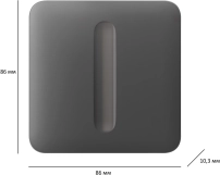 Кнопка выключателя Ajax SoloButton Dimmer 1-gang 2-way for LightSwitch Jeweller Gray (000051260) Фото - 1