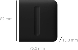 Кнопка вимикача Ajax SideButton Dimmer 1-gang 2-way for LightSwitch Jeweller Black (000051278) Фото - 1
