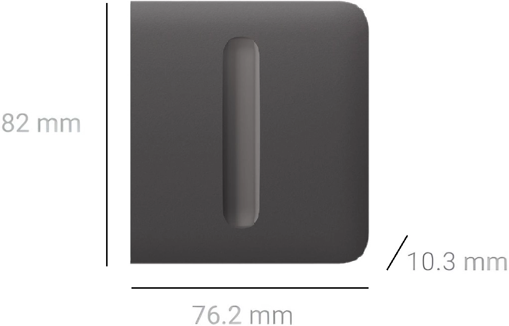 Кнопка вимикача Ajax SideButton Dimmer 1-gang 2-way for LightSwitch Jeweller Gray (000051285) Фото - 1