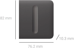 Кнопка вимикача Ajax SideButton Dimmer 1-gang 2-way for LightSwitch Jeweller Gray (000051285) Фото - 1