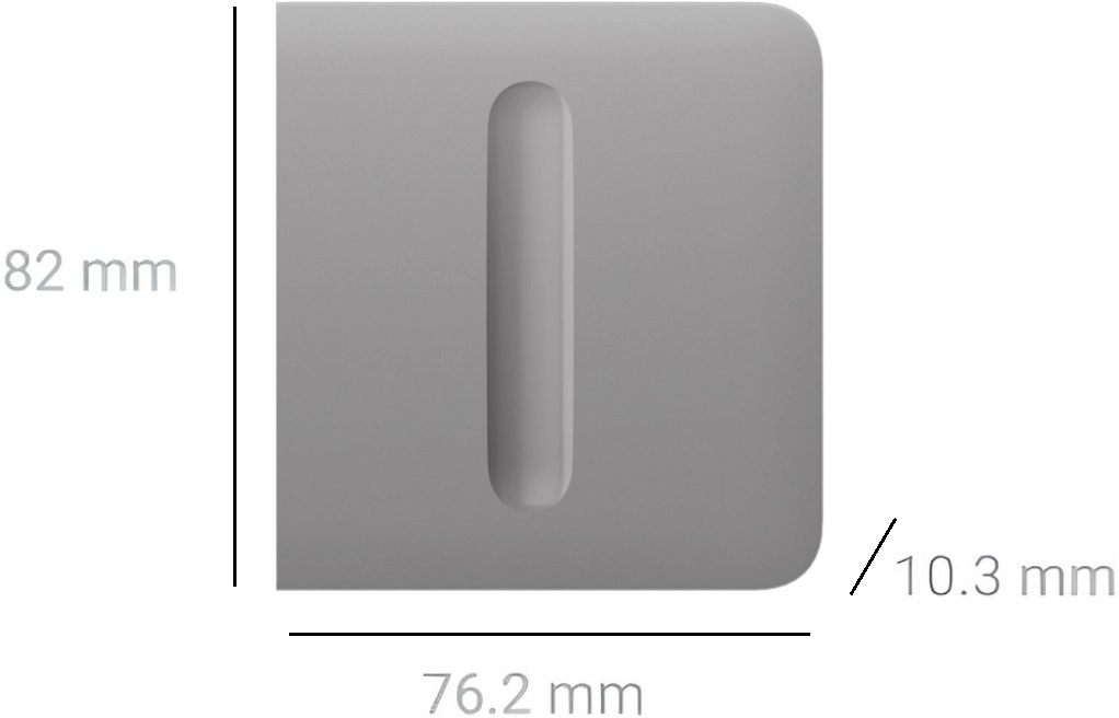 Кнопка вимикача Ajax SideButton Dimmer 1-gang 2-way for LightSwitch Jeweller Fog (000051288) Фото - 1