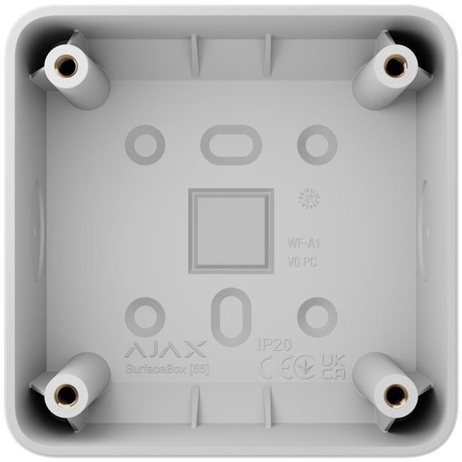 Монтажна коробка Ajax SurfaceBox, для вимикачів Ajax LightSwitch, розеток Ajax Outlet, біла (000053561)